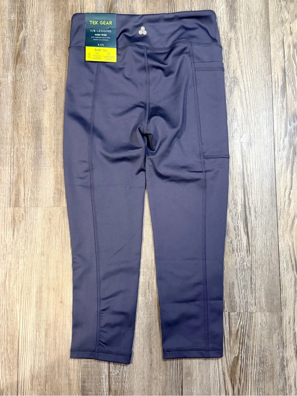 tek gear navy blue girls' leggings with side pocket